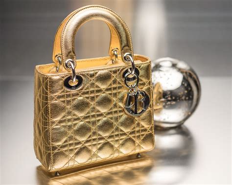 dior bag gold color|gold lady Dior bag.